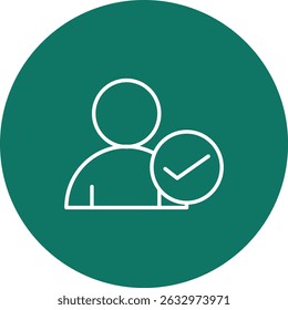 Candidate Vector Line Circle Icon Design