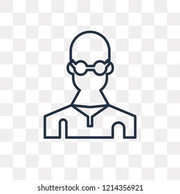 Candidate vector outline icon isolated on transparent background, high quality linear Candidate transparency concept can be used web and mobile