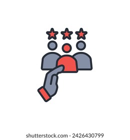 Candidate voting icon. vector.Editable stroke.linear style sign for use web design,logo.Symbol illustration.