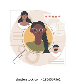 Candidates abstract concept vector illustration.