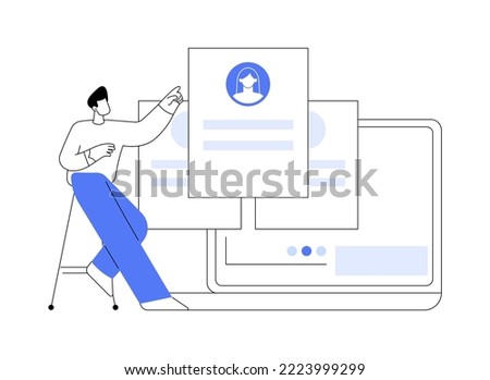Candidates abstract concept vector illustration. Candidate list, talent acquisition, human resources, find employee, job applicant, user interface design, menu element, website abstract metaphor.