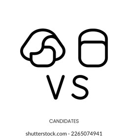 candidates icon. Line Art Style Design Isolated On White Background