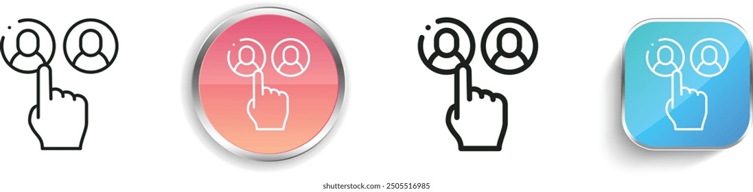 candidates icon. Thin Linear, Regular and Button Style Design Isolated On White Background