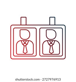 Icono de candidatos con fondo blanco Vector Ilustración de stock