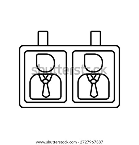 Candidates icon with white background vector stock illustration