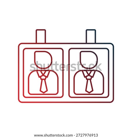 Candidates icon with white background vector stock illustration