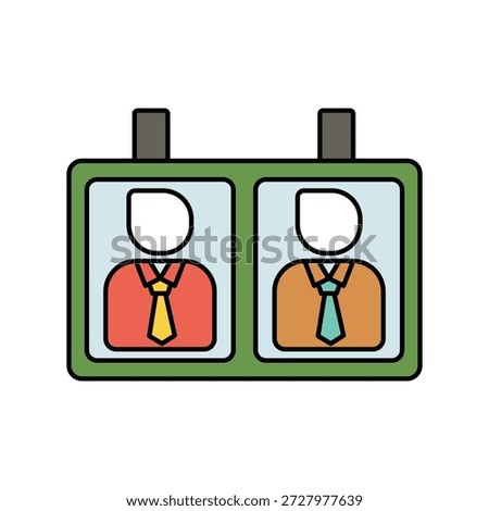 Candidates icon with white background vector stock illustration