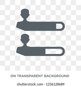 Candidates ranking graphic icon. Candidates ranking graphic design concept from Political collection. Simple element vector illustration on transparent background.