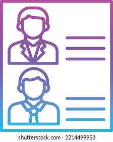 Icono de vector de candidatos. Se puede usar para imprimir, móviles y aplicaciones web.
