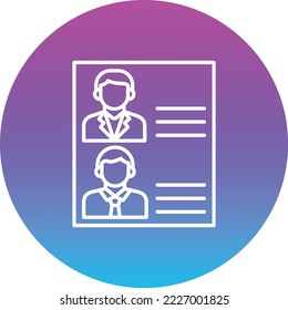 Candidates vector icon. Can be used for printing, mobile and web applications.
