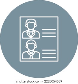Candidates vector icon. Can be used for printing, mobile and web applications.
