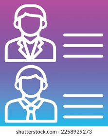 Candidates vector icon. Can be used for printing, mobile and web applications.