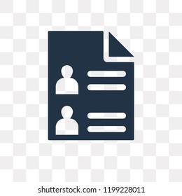 Candidates vector icon isolated on transparent background, Candidates transparency concept can be used web and mobile
