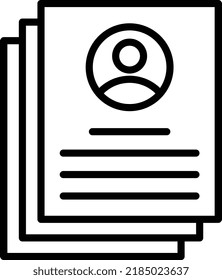 Candidates Vector Line Icon Design