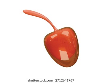 candied cherry icon 3d illustration render
