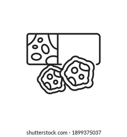 Candied roasted nuts color line icon. Isolated vector element. Outline pictogram for web page, mobile app, promo
