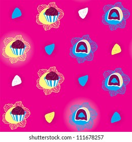 Candies Bright Seamless Pattern