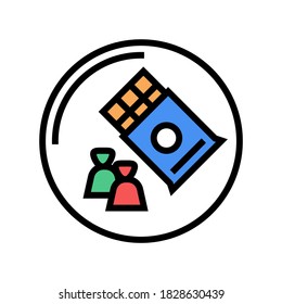 candies and chocolate department store color icon vector. candies and chocolate department store sign. isolated symbol illustration