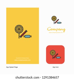 Candies  Company Logo App Icon and Splash Page Design. Creative Business App Design Elements