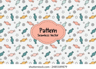 Candies cute shape seamless pattern