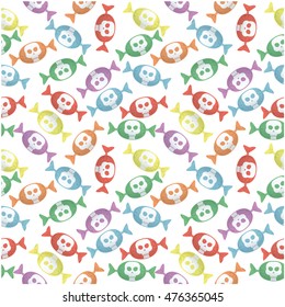 CANDIES DEATH. HALLOWEEN PATTERN.