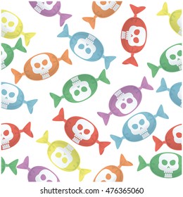 CANDIES DEATH. HALLOWEEN PATTERN.