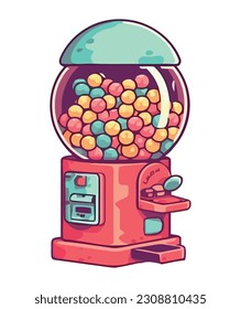 candies dispenser machine fair icon isolated