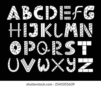 Candies font shaped alphabet set