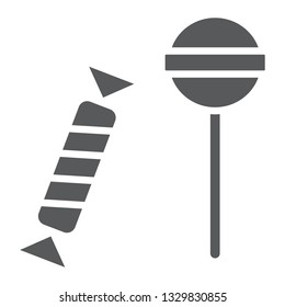 Candies glyph icon, food and delicious, lolli-pops sign, vector graphics, a solid pattern on a white background, eps 10.