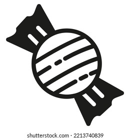 candies halloween black color icon