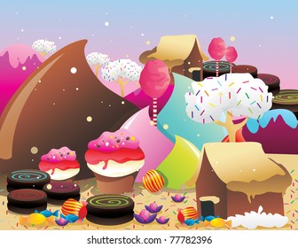 candies and ice cream world