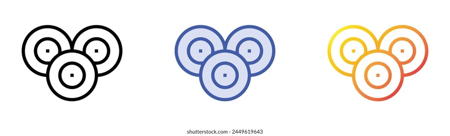 candies icon. Linear, Blue Fill and Gradient Style Design Isolated On White Background