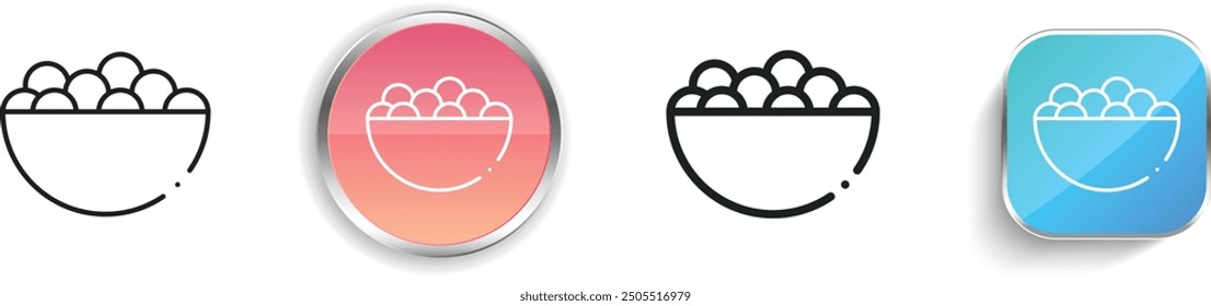 candies icon. Thin Linear, Regular and Button Style Design Isolated On White Background