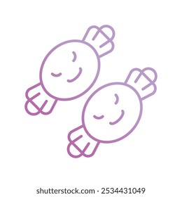 Icono de caramelos con fondo blanco Vector Ilustración de stock