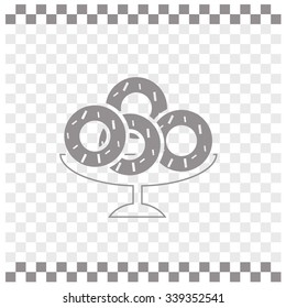 Candies in jar. Candy bar objects. Pastry shop label with sweets.