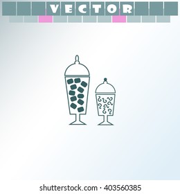 Candies in jar icon.