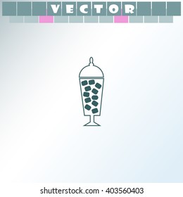 Candies in jar icon.
