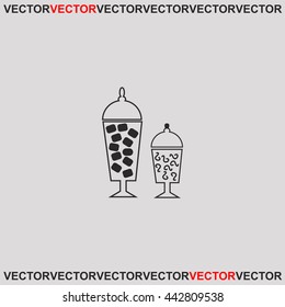 Candies in jar icon.