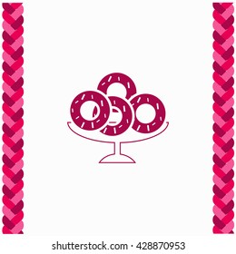 Candies in jar icon Flat Design. Isolated Illustration.