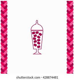 Candies in jar icon Flat Design. Isolated Illustration.