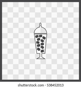 Candies in jar vector icon. Isolated illustration. Business picture.