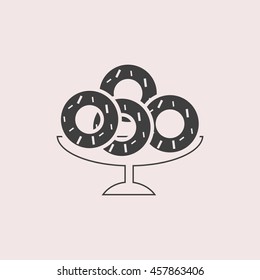 Candies in jar web icon. Isolated illustration