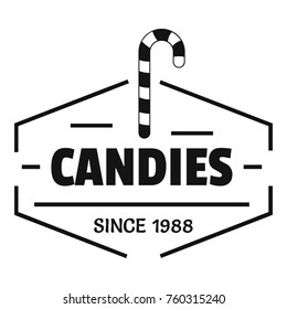 Candies logo. Simple illustration of candies vector logo for web