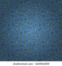 Candies on seamless background. Watercolor illustration on blue, black and white colors. Vector.