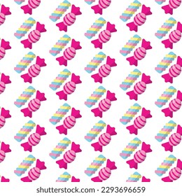 Candies Pattern Sweet vector background wallpaper sugar honey cute illustration illustrator art draw colors print abstact shop design texture tasty festive fun children kids dessert decoration party