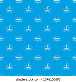 Candies pattern vector seamless blue repeat for any use