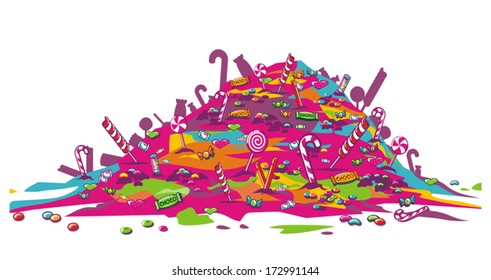 Candies pile