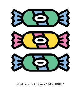 candies related sweets and candy vector with editable stroke