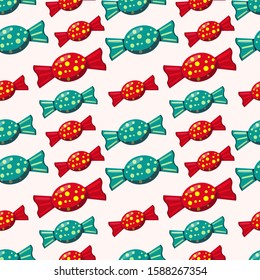 candies seamless pattern vector illustration background