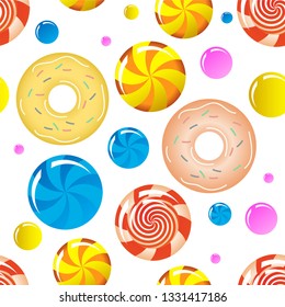 Candies.  Seamless pattern. Vector image.
